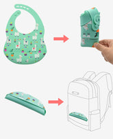 Silicone Baby Feeding Bib with Pocket